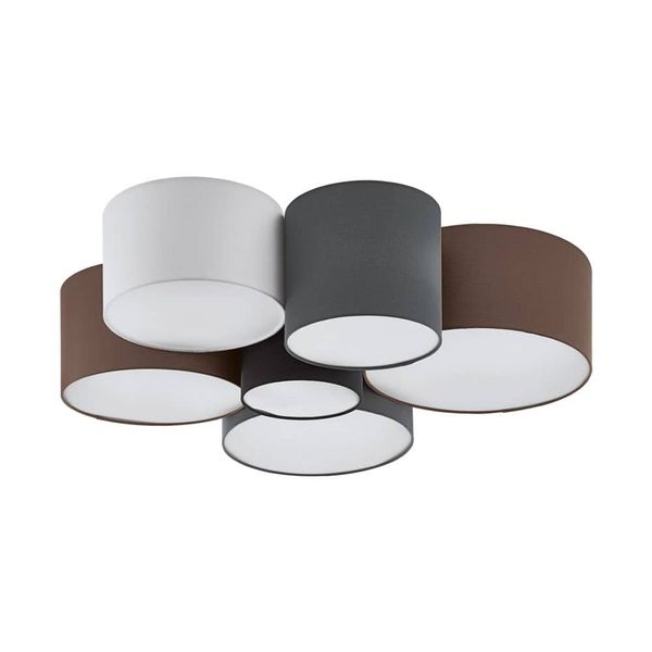 EGLO 97838 PASTORE Deckenleuchte braun grau schwarz 6xE27