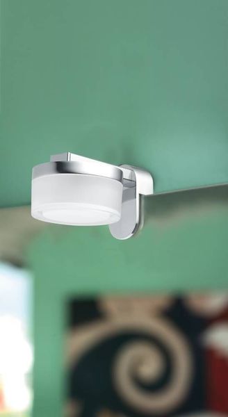 Eglo 97842 ROMENDO LED Wand-/Deckenleuchte 4,5W Spiegelleuchte Badlampe Chrom Satiniert Warmweiss IP44