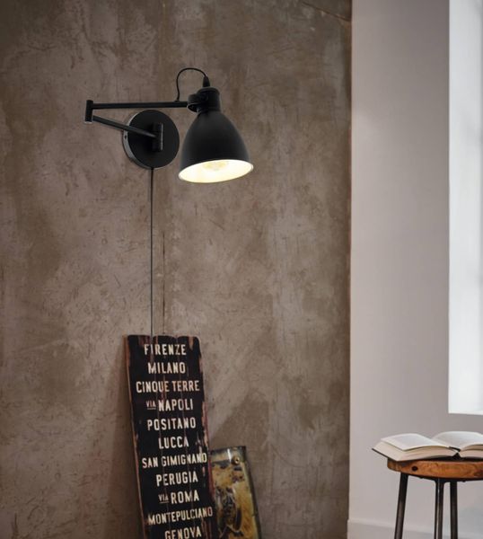 EGLO 97886 SAN PERI Wandleuchte schwarz E27