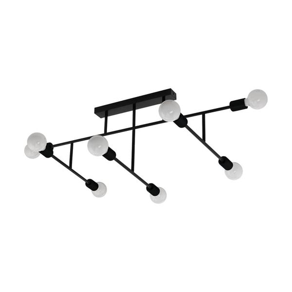 EGLO 98035 BELSIANA Deckenleuchte schwarz 8xE27