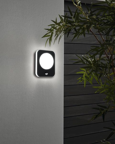 Eglo 99584 MADRIZ LED Außen-Wand-/Deckenleuchte 2x3,6W Sensor Schwarz Weiss Warmweiss IP44