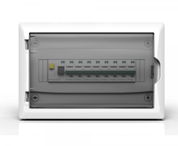 Sicherungskasten Verteilerkasten 12 Module Aufputz IP40