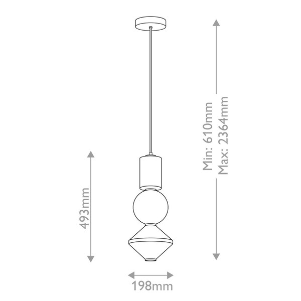 Elstead Bijou LED Pendelleuchte Altgold Opal matt