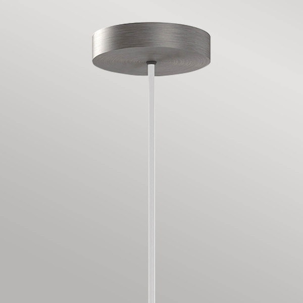 Elstead Bijou LED Pendelleuchte Nickel gebürstet Opal matt