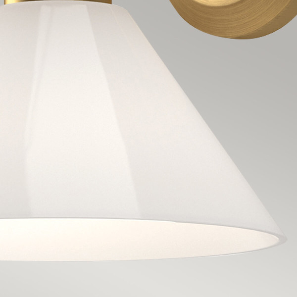 Elstead Halston Wandleuchte E14 Gebürstete Goldoptik Opal