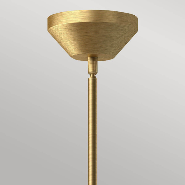 Elstead Halston Pendelleuchte E27 Gebürstete Goldoptik Opal