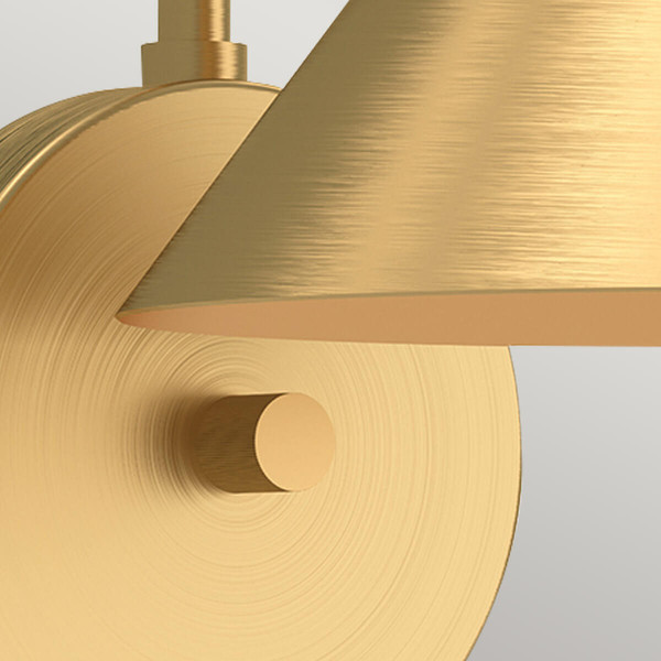 Elstead Remyck Wandleuchte E27 Gebürstete Goldoptik Gold gebürstet