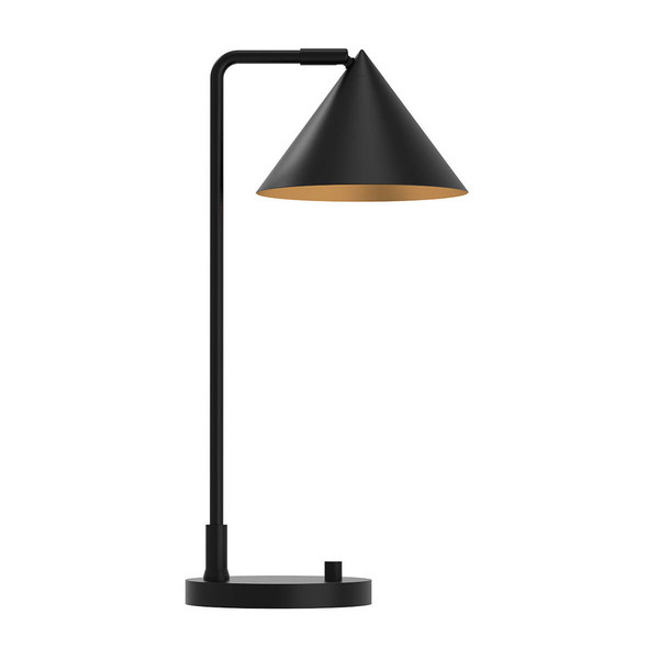 Elstead Remyck Tischlampe E27 Mattes Schwarz Mattschwarz