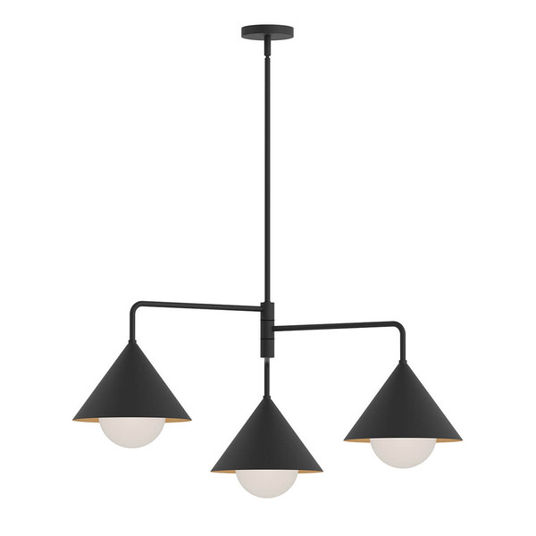 Elstead Remyck Pendelleuchte E27 3-fach Mattes Schwarz Mattschwarz