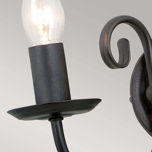 Elstead Artisan Wandleuchte E14 2-fach Schwarz