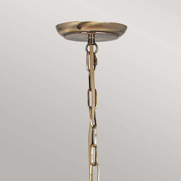 Elstead Artisan Kronleuchter E14 3-fach Gealtertes Messing