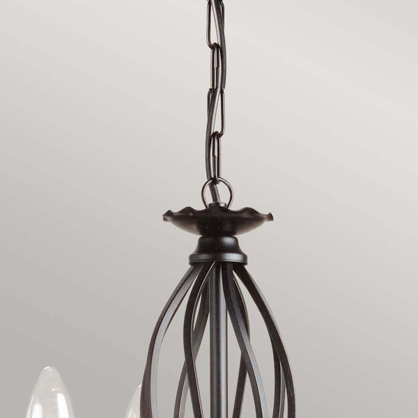 Elstead Artisan Kronleuchter E14 3-fach Schwarz