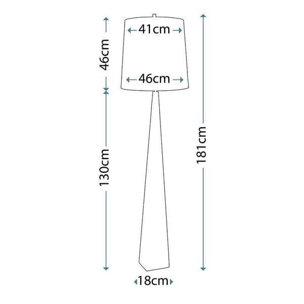 Elstead Ascent Stehleuchte E27 Schwarz, Made in UK