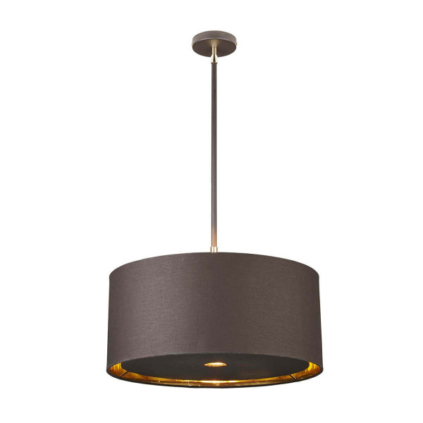 Elstead Balance Hängeleuchte E27 Braun/Poliertes Messing, Made in UK
