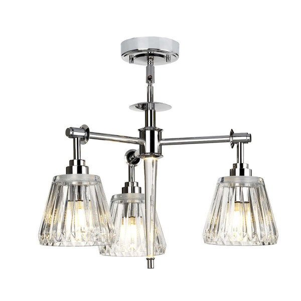 Elstead Agatha LED Hängeleuchte G9 3-fach Poliertes Chrom IP44