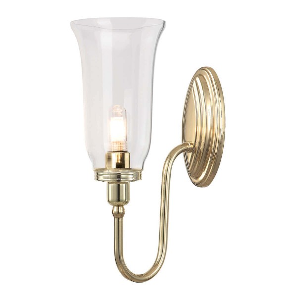Elstead Blake LED Wandleuchte G9 Poliertes Messing IP44