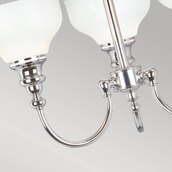 Elstead Cheadle LED Kronleuchter G9 3-fach Poliertes Chrom IP44