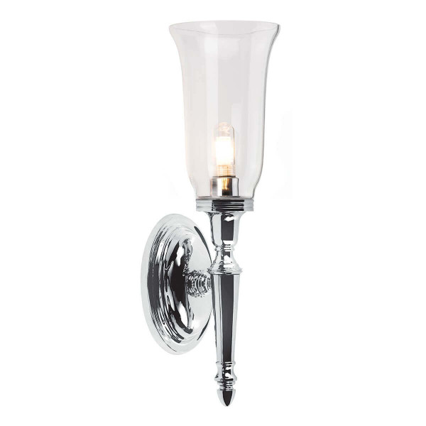 Elstead Dryden LED Wandleuchte G9 41cm Poliertes Chrom IP44
