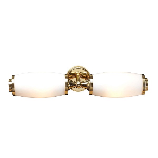 Elstead Eliot LED Wandleuchte G9 2-fach Poliertes Messing IP44