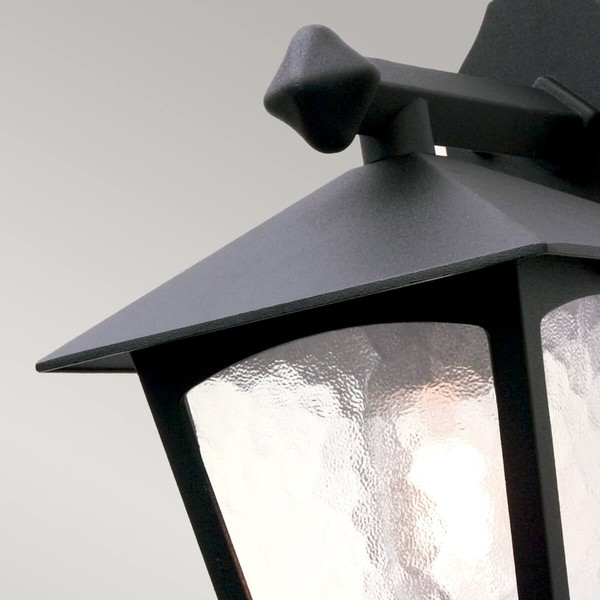 Elstead York Außen-Wandleuchte E27 31cm Schwarz IP43