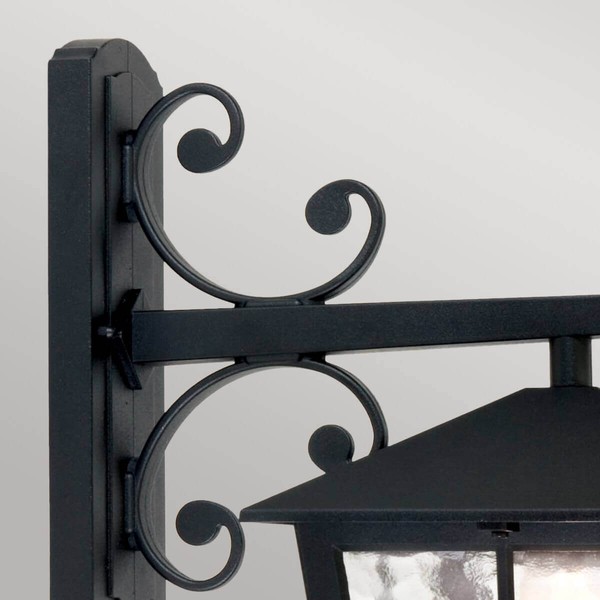 Elstead Canterbury Außen-Wandleuchte E27 41cm Schwarz IP43