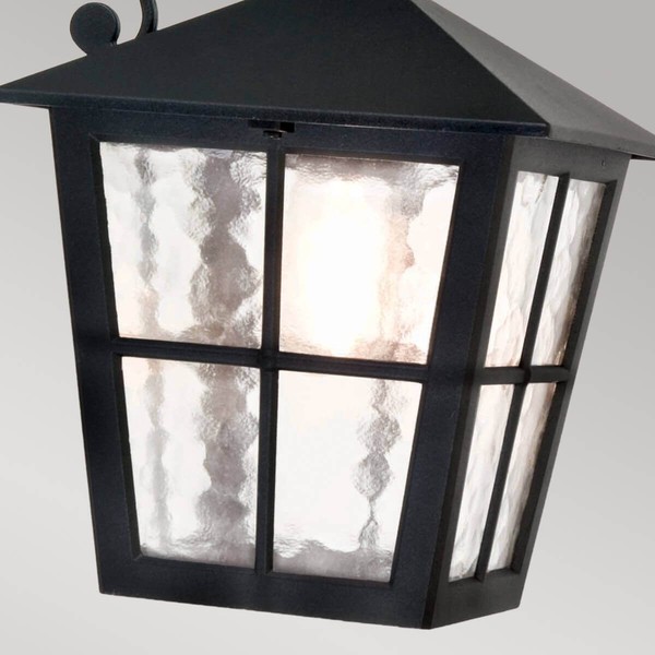Elstead Canterbury Außen-Wandleuchte E27 41cm Schwarz IP43