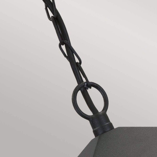 Elstead York Außen-Hängeleuchte E27 29cm Schwarz IP43