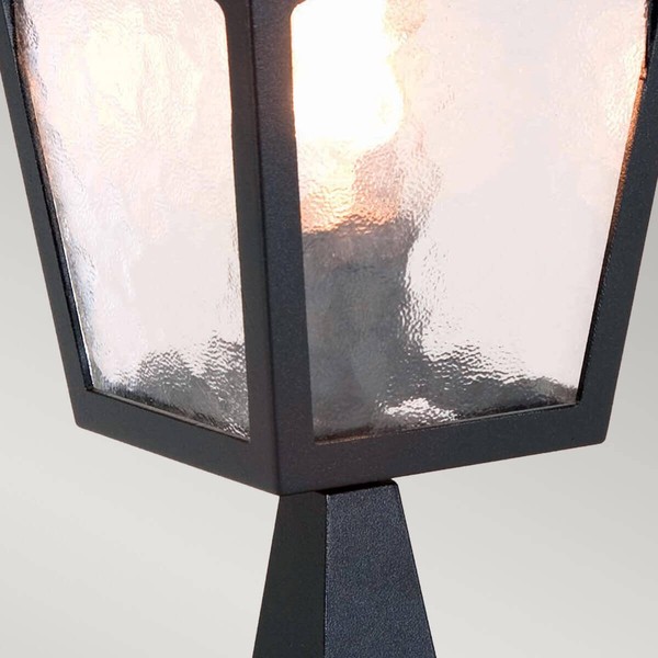 Elstead York Außen-Stehleuchte E27 32cm Schwarz IP43