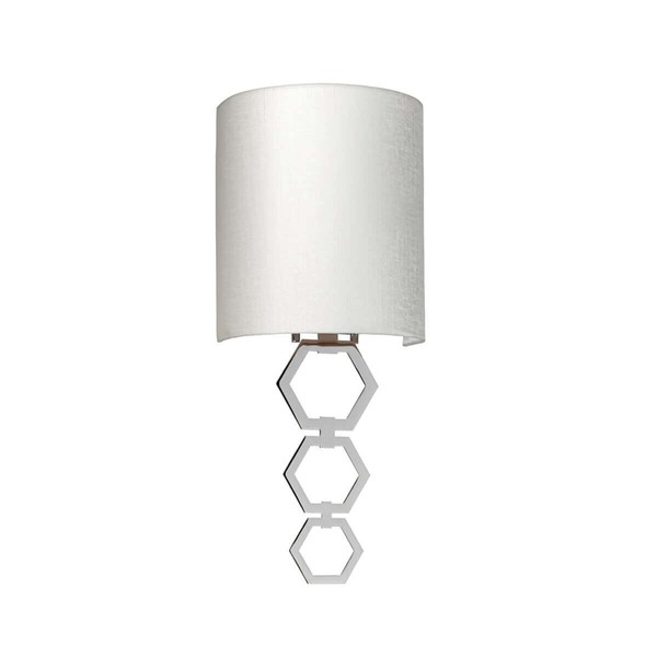 Elstead Clark Wandleuchte E27 Small Poliertes Chrom Elfenbeinfarbe