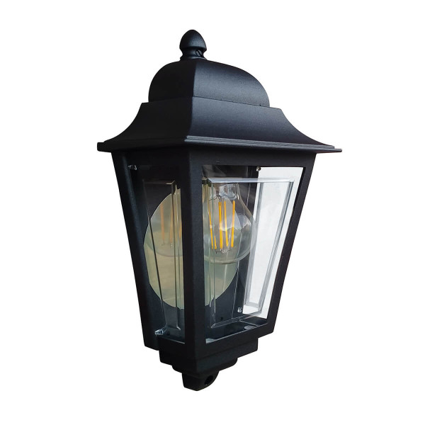 Elstead Deco Lane Außenwandleuchte E27 Schwarz IP44, Made in UK