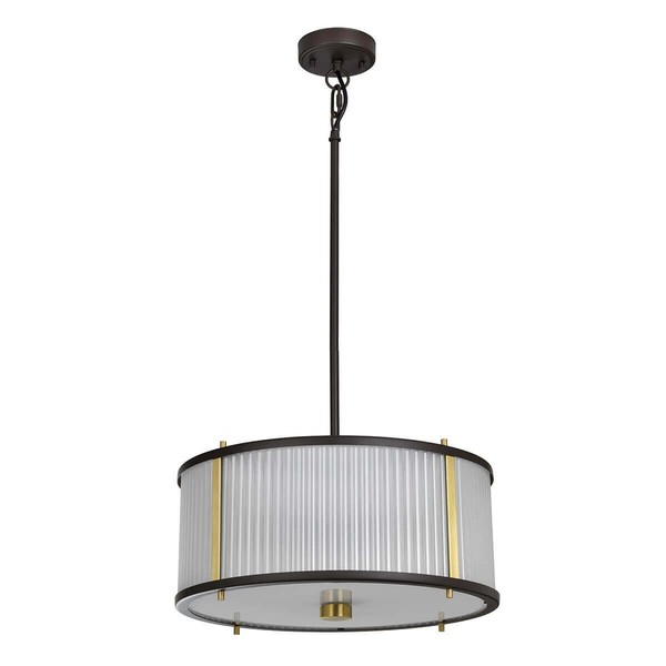 Elstead Corona Hängeleuchte E27 3-fach Museumsbronze dunkelbraun lackiert, altmessing