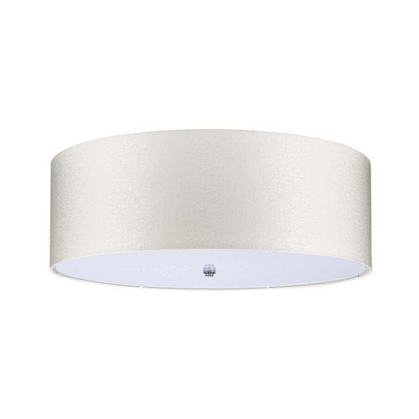 Elstead Fletcher Deckenleuchte E27 7-fach 28cm Poliertes Chrom Elfenbein