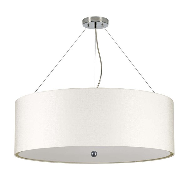 Elstead Pearce Hängeleuchte E27 7-fach 26cm Poliertes Chrom Elfenbein