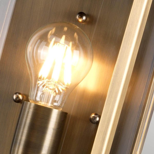 Elstead Downing Street Außen-Wandleuchte E27 Gealtertes Messing IP44