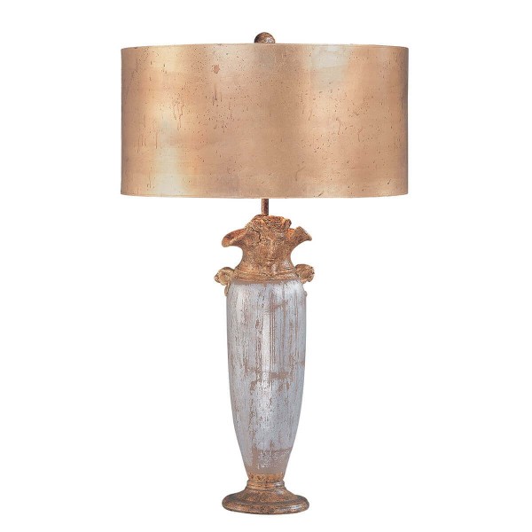 Elstead Bienville Tischleuchte E27 Silber, gold und braun