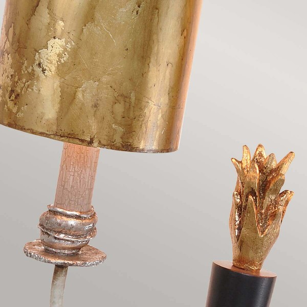 Elstead Flambeau Wandleuchte E14 2-fach Gold und Schwarz