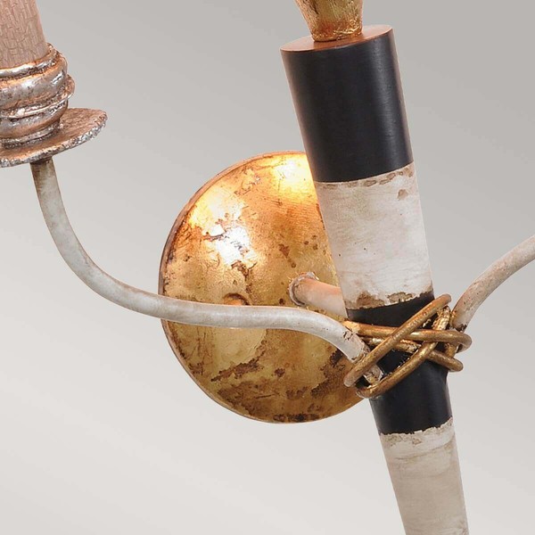 Elstead Flambeau Wandleuchte E14 2-fach Gold und Schwarz