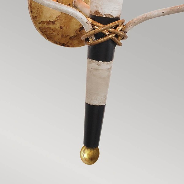Elstead Flambeau Wandleuchte E14 2-fach Gold und Schwarz