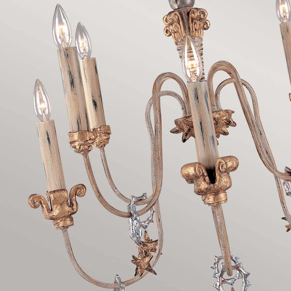Elstead Mignon Kronleuchter E14 8-fach Gold und Silber
