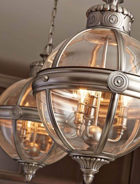 Elstead Adams Kronleuchter E14 3-fach Antikes Nickel