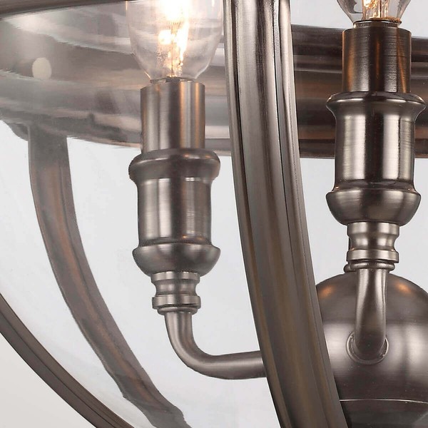 Elstead Adams Kronleuchter E14 3-fach Antikes Nickel
