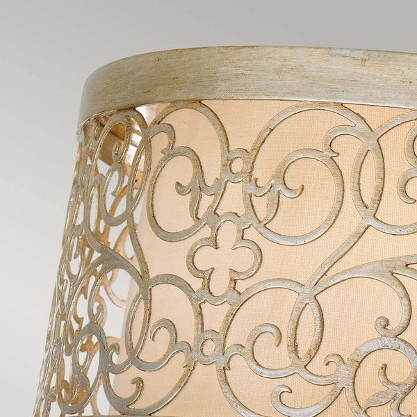 Elstead Arabesque Deckenleuchte E27 2-fach Blattsilber Patina