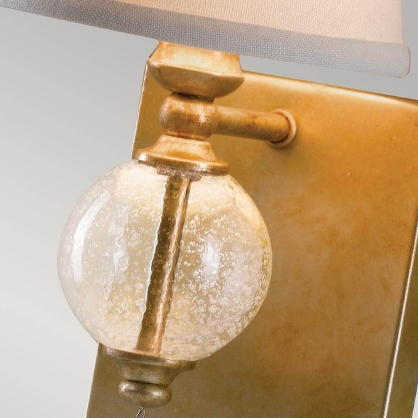 Elstead Argento Wandleuchte E14 Oxidiertes Blattsilber