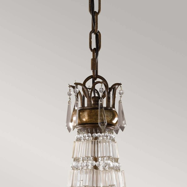 Elstead Bellini Kronleuchter E14 6-fach Oxidierte Bronze, Britische Bronze