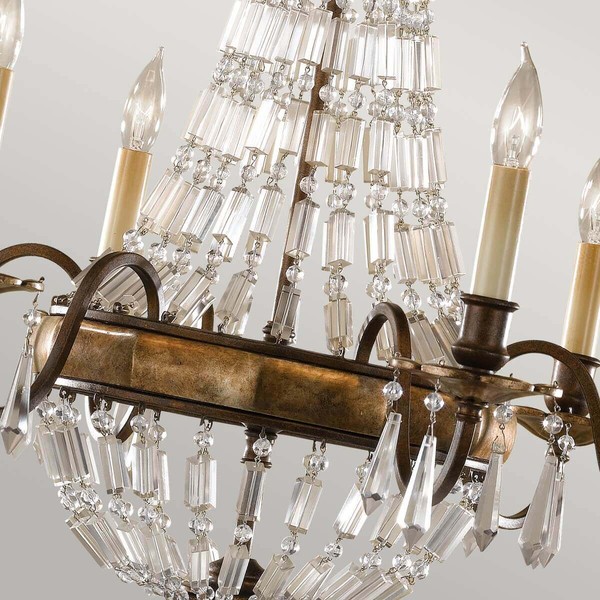 Elstead Bellini Kronleuchter E14 6-fach Oxidierte Bronze, Britische Bronze