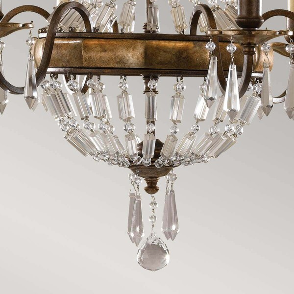Elstead Bellini Kronleuchter E14 6-fach Oxidierte Bronze, Britische Bronze