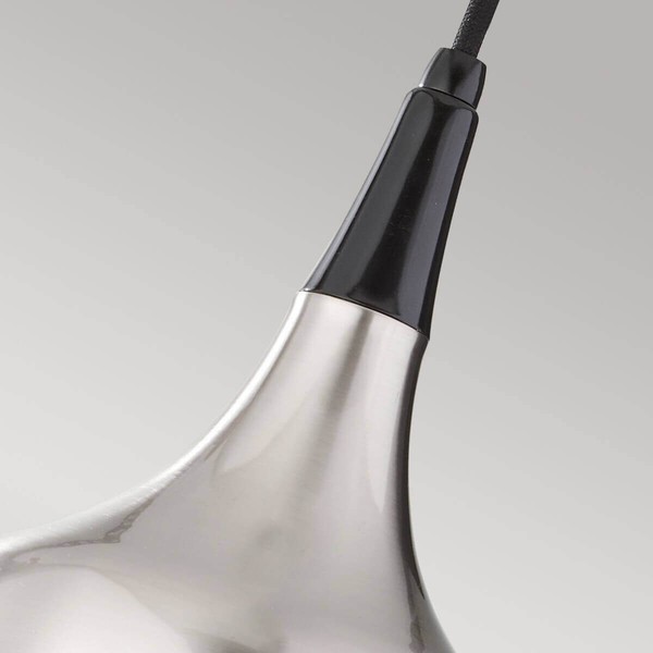 Elstead Beso Hängeleuchte E27 24cm Gebürsteter Stahl