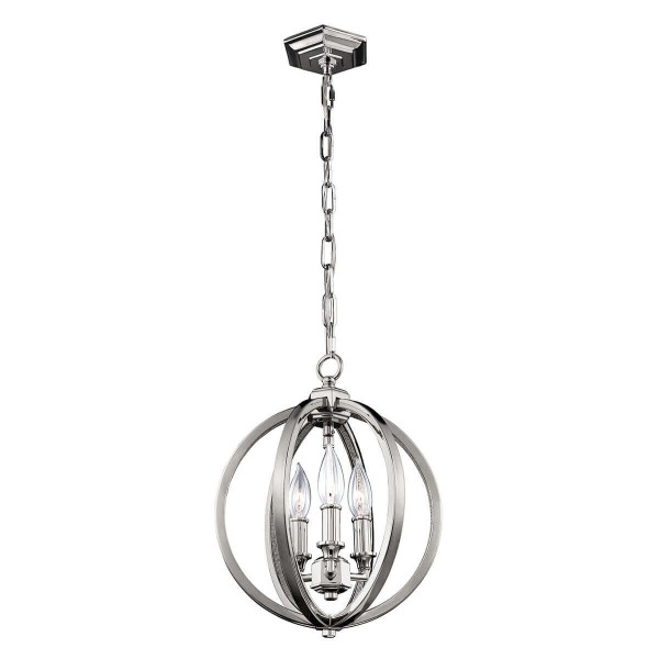 Elstead Corinne Hängeleuchte E14 3-fach 36cm Poliertes Nickel