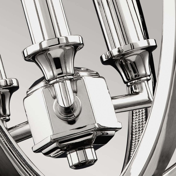 Elstead Corinne Hängeleuchte E14 3-fach 36cm Poliertes Nickel