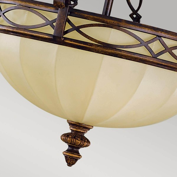 Elstead Drawing Room Deckenleuchte E27 2-fach 37cm Walnuss